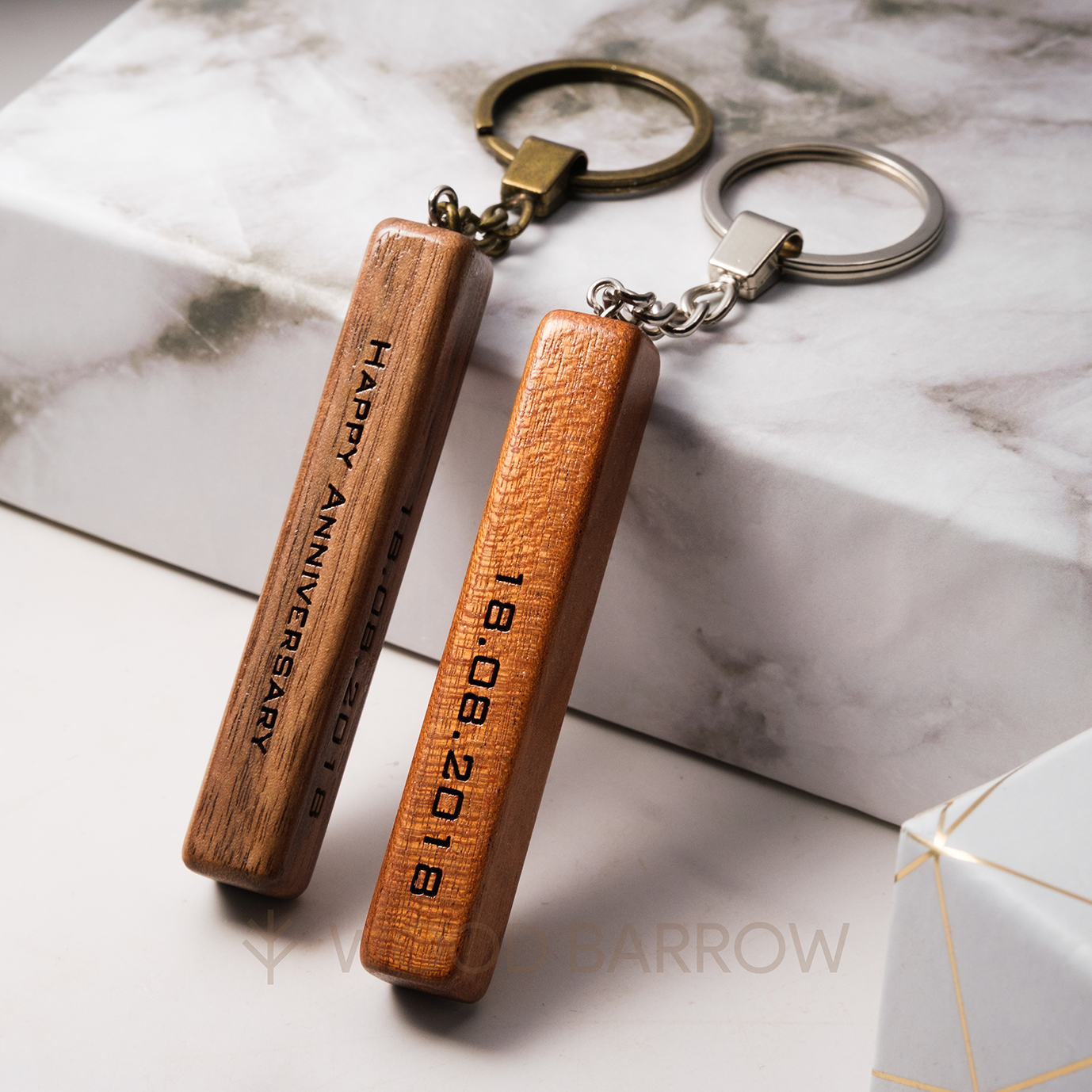 Engraved Wooden Keychain