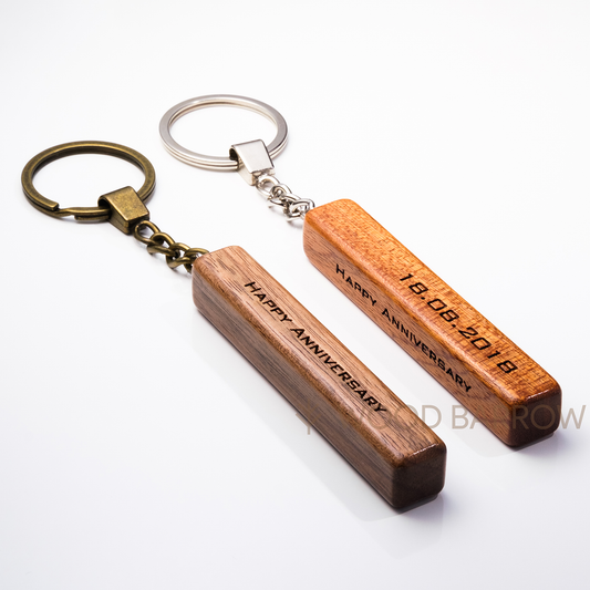 Engraved Wooden Keychain