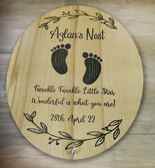 Wooden Name Plate