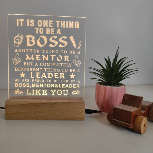 Engraved Wooden LED Frame