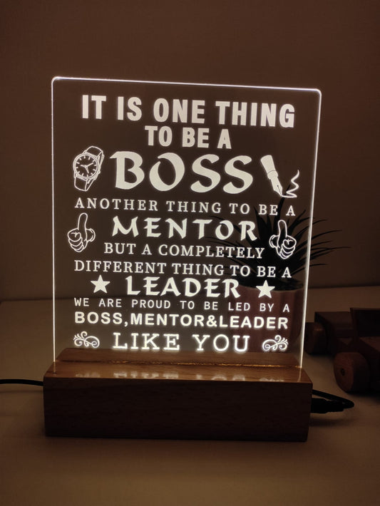 Engraved Wooden LED Frame