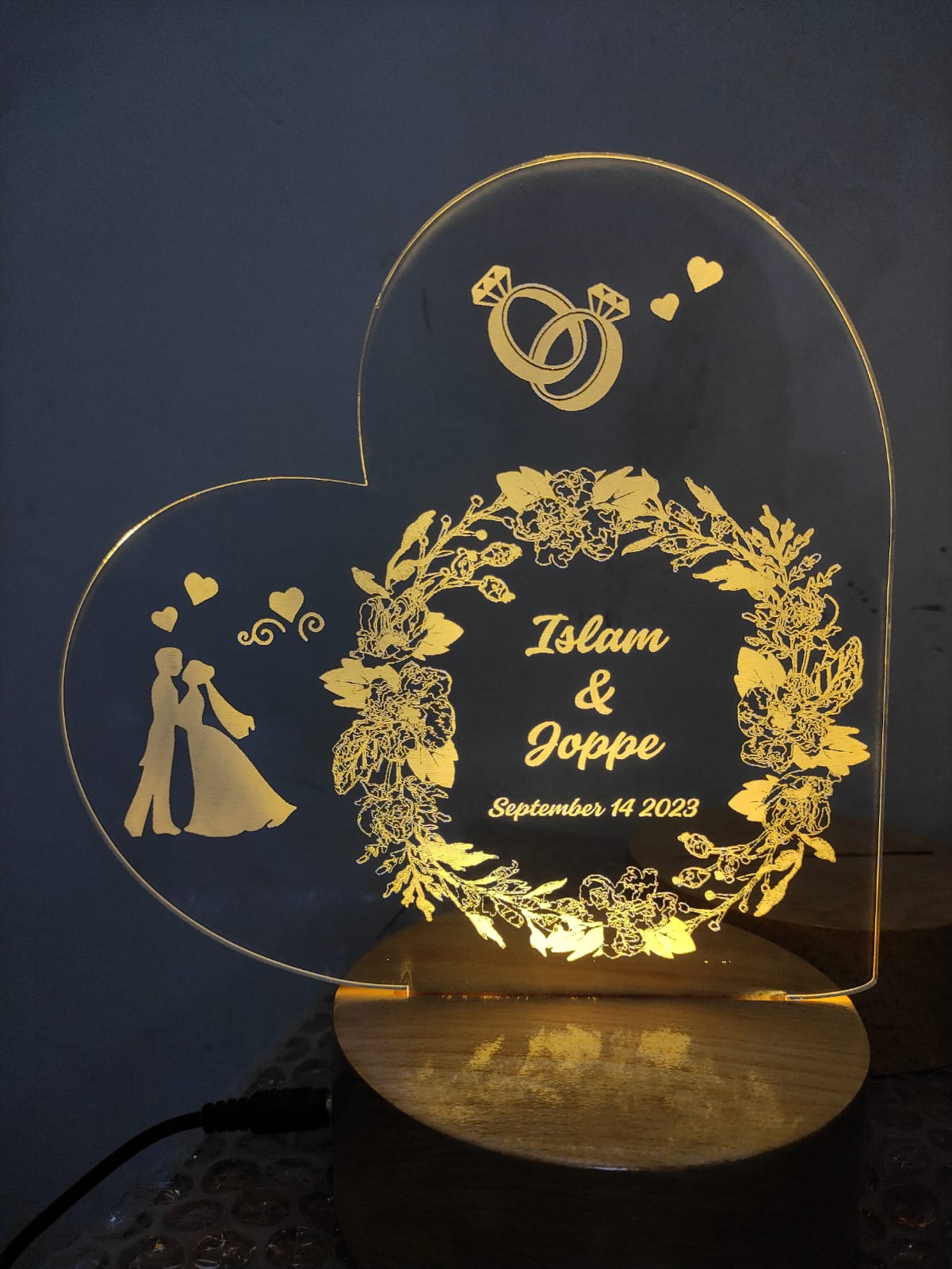 Engraved Night Name Lamp