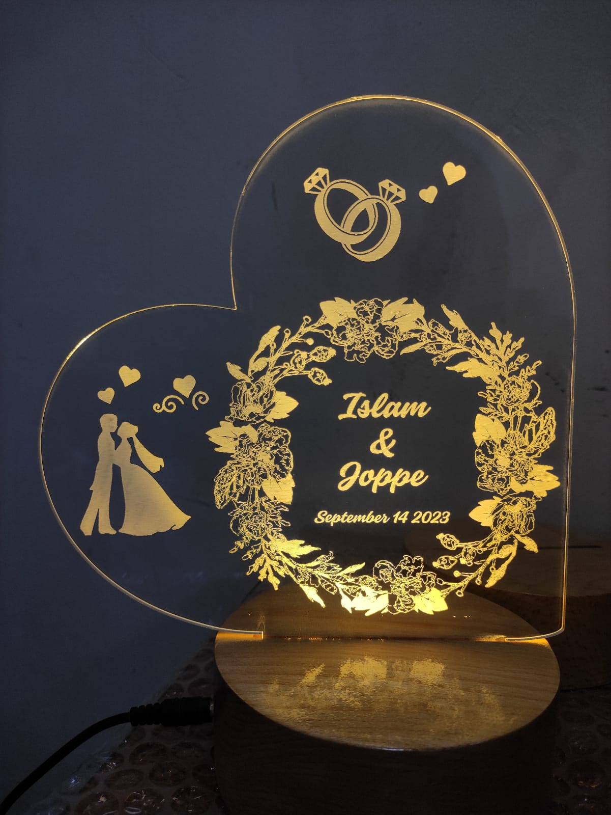 Engraved Night Name Lamp
