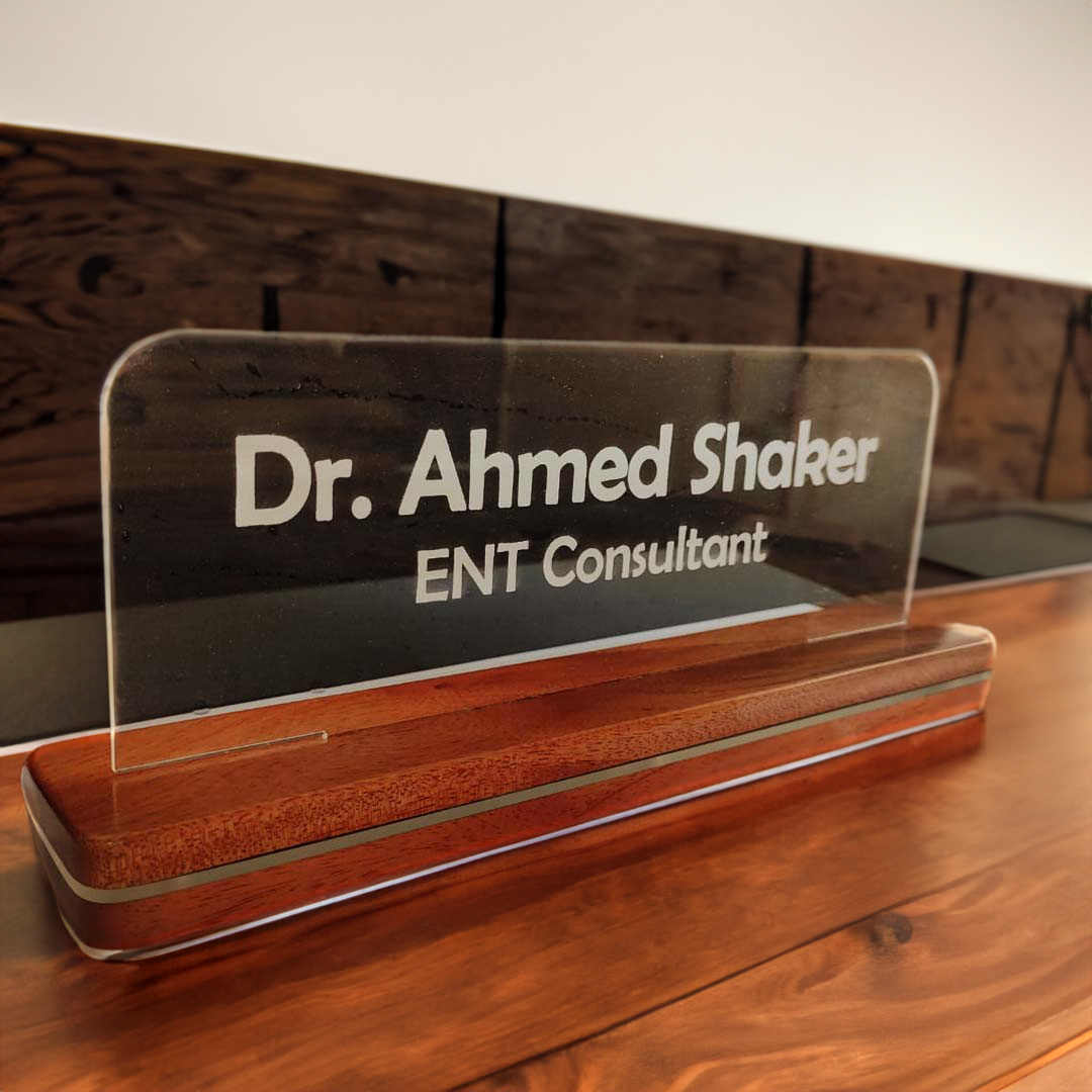 wooden Name Plate