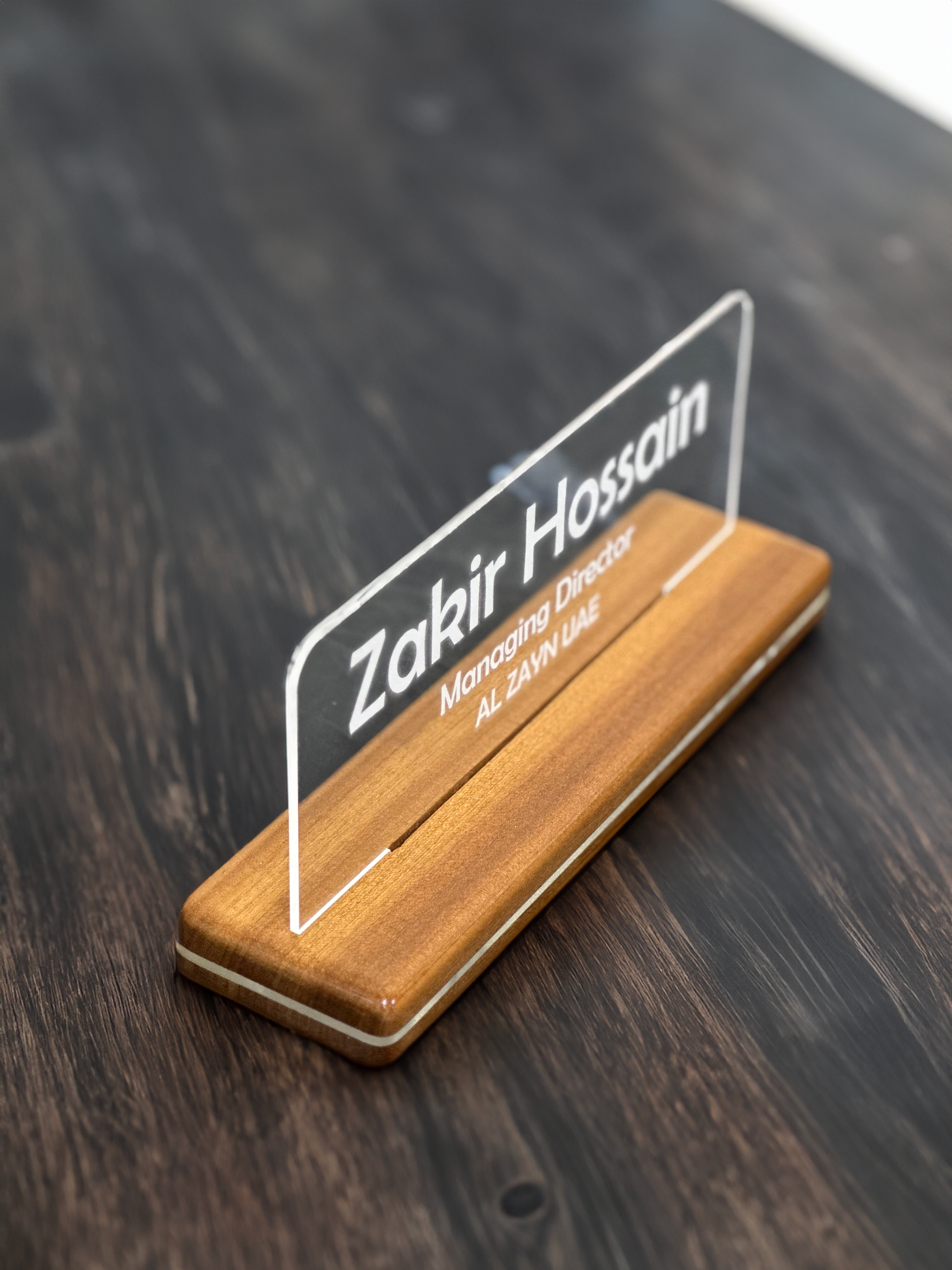 wooden Name Plate