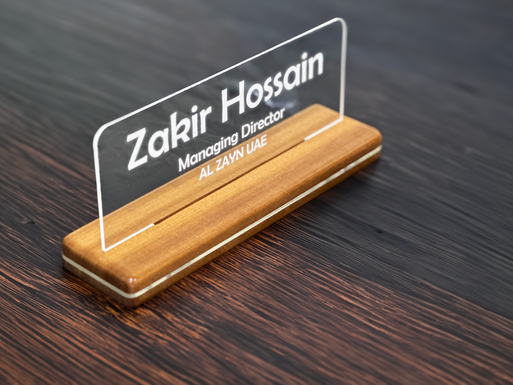 wooden Name Plate