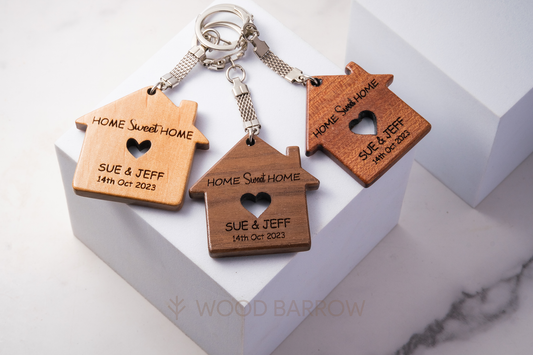 Engraved Wooden Keychain