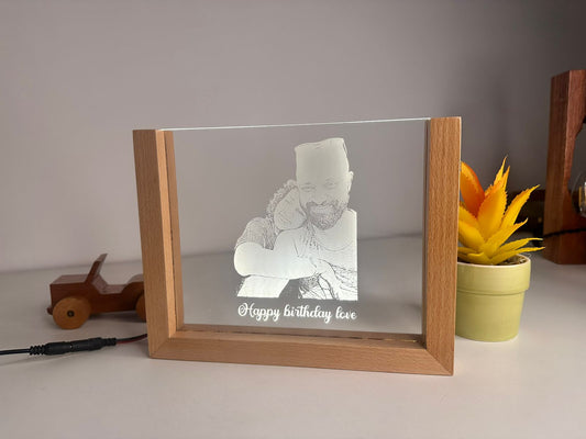 Engraved Wooden Photo Frame