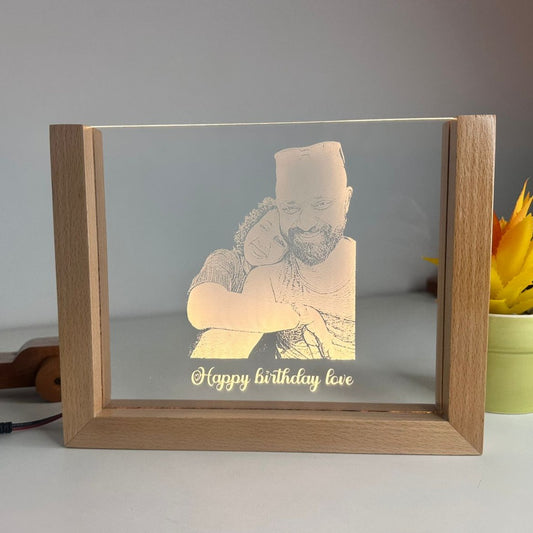 Engraved Wooden Photo Frame