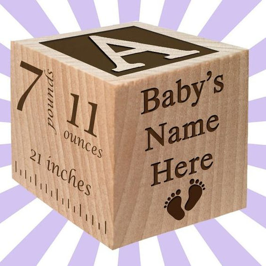 Engraved Wooden Name Block