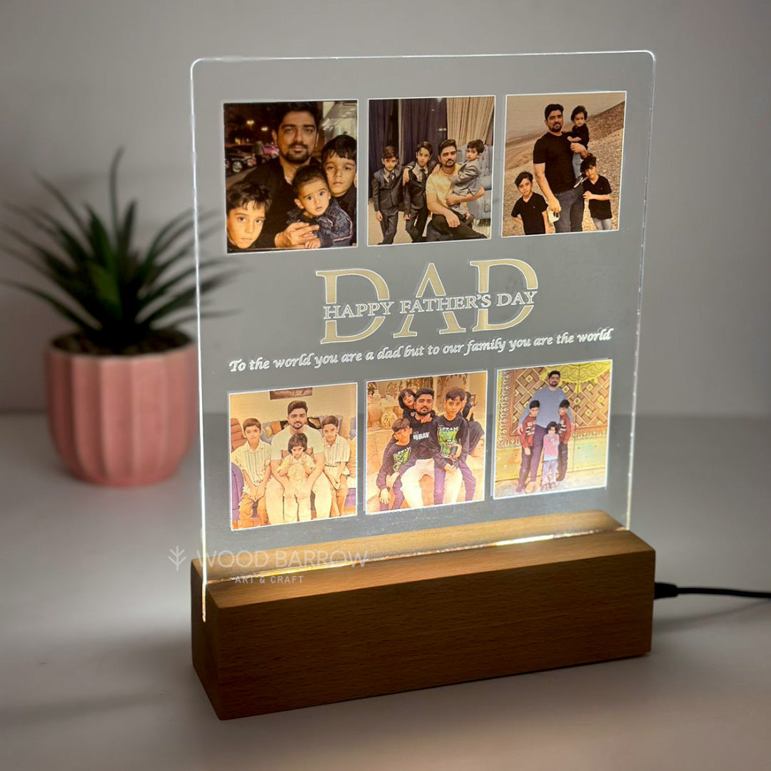 Personalized Photo Night Light – Father's Day Gift
