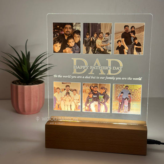 Personalized Photo Night Light – Father's Day Gift