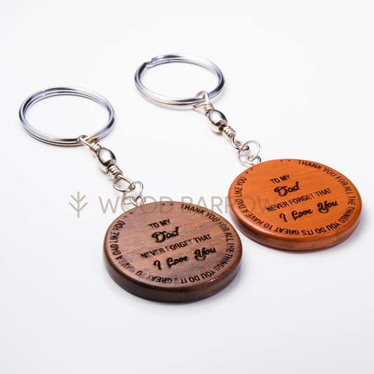 Engraved Wooden Keychain