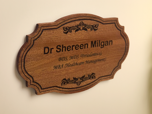 Wooden Home Name Plate