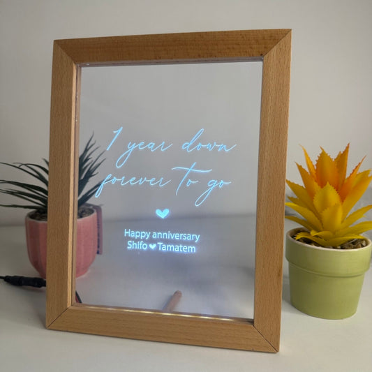 Engraved LED Wooden Frame