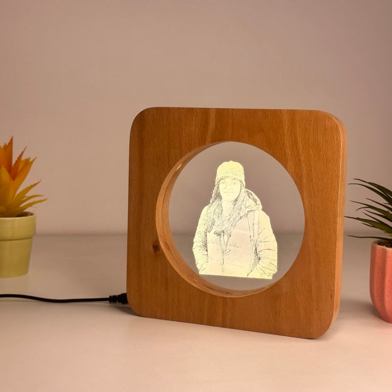 Engraved Wooden Photo Frame