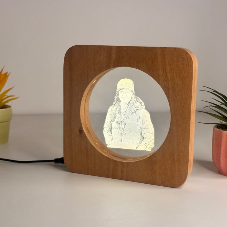 Engraved Wooden Photo Frame