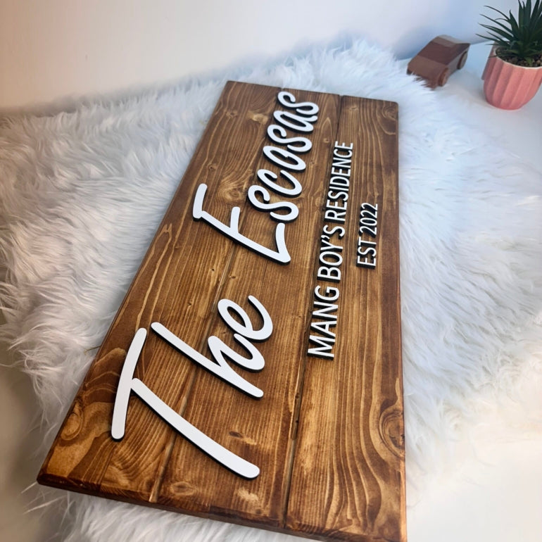Wooden Name Plate