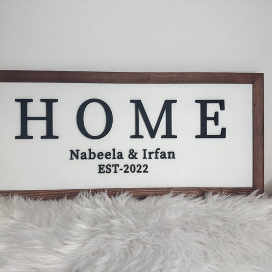 Wooden Home Sign Plate