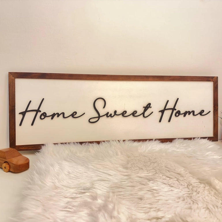 Wooden Home Sign Plate