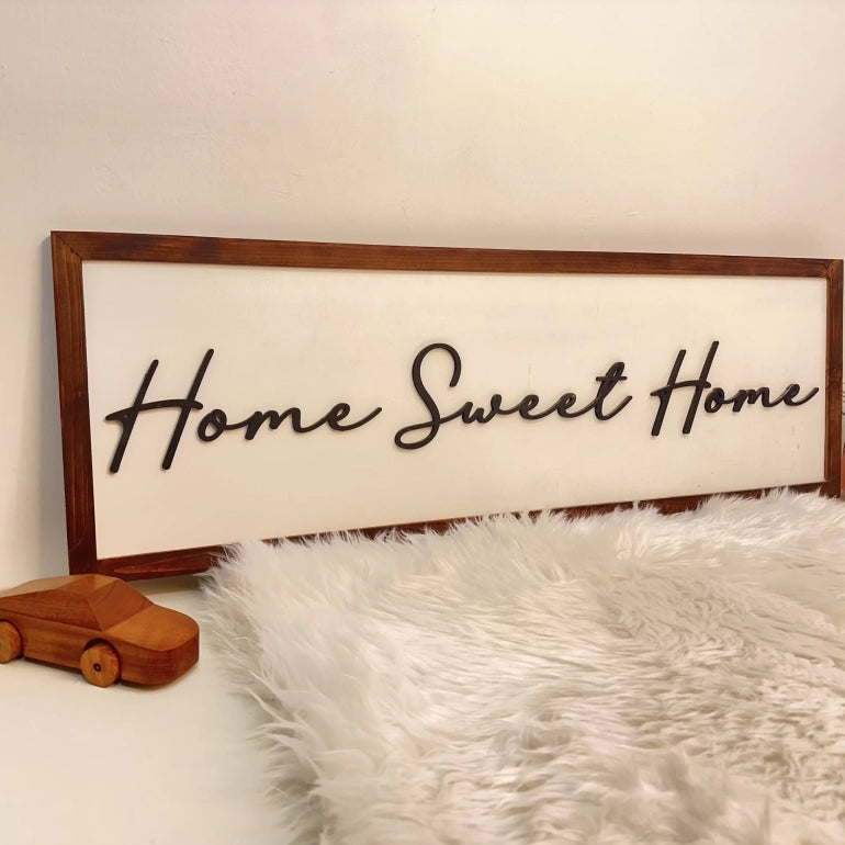 Wooden Home Sign Plate