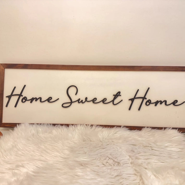 Wooden Home Sign Plate