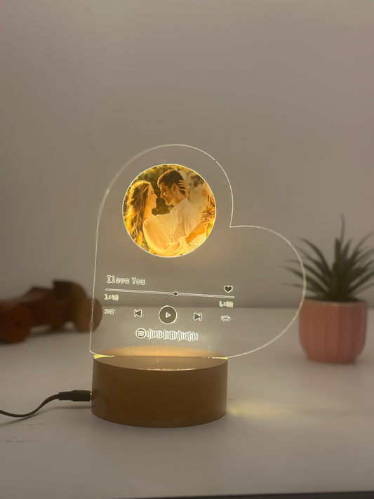Personalized Night Light Custom Photo Lamp - Couple Gifts