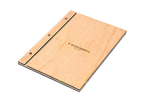 Wooden Folding Menu Holder with Leather Cover