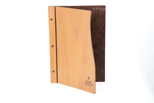 A4 Size Flip Menu Holder with Leather Covering