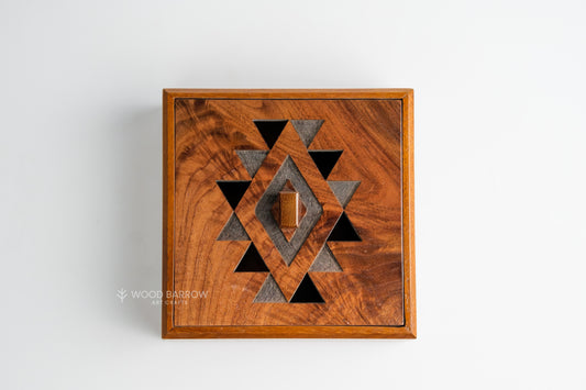 Handcrafted Wooden Madkhan Burner Box: Natural Elegance for Incense Enthusiasts