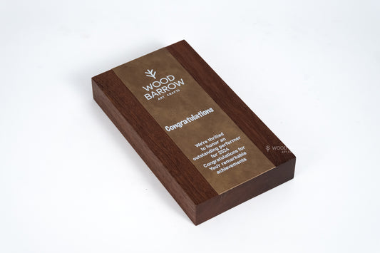 Custom Wooden Momento with Luxurious Leather Covering