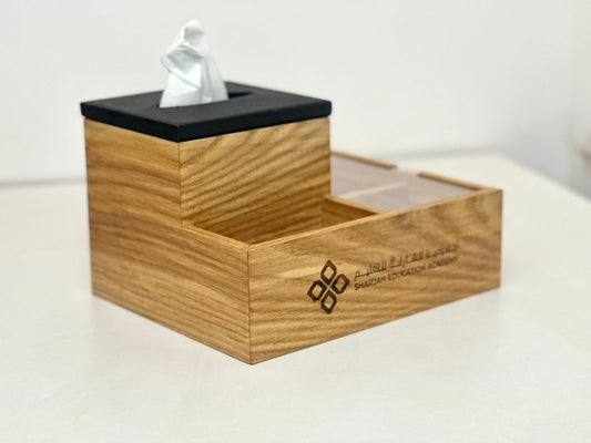 Wooden Desk Organizer Set - Customize it With Your Logo