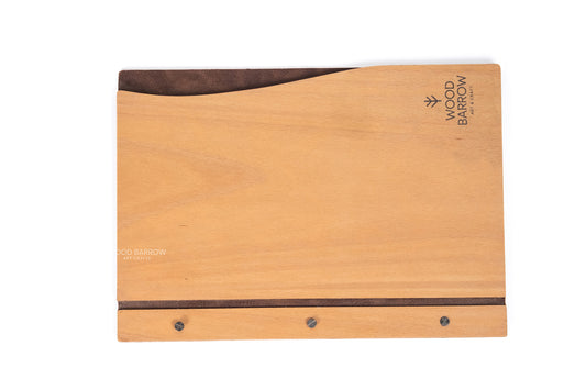 wooden menu holder