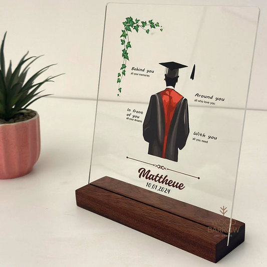 Personalized Graduation Desk Sign - Inspirational Gift Made in UAE