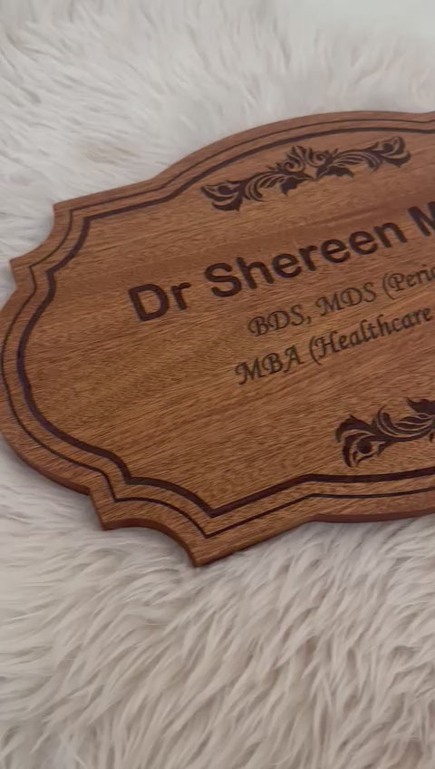 Wooden Home Name Plate