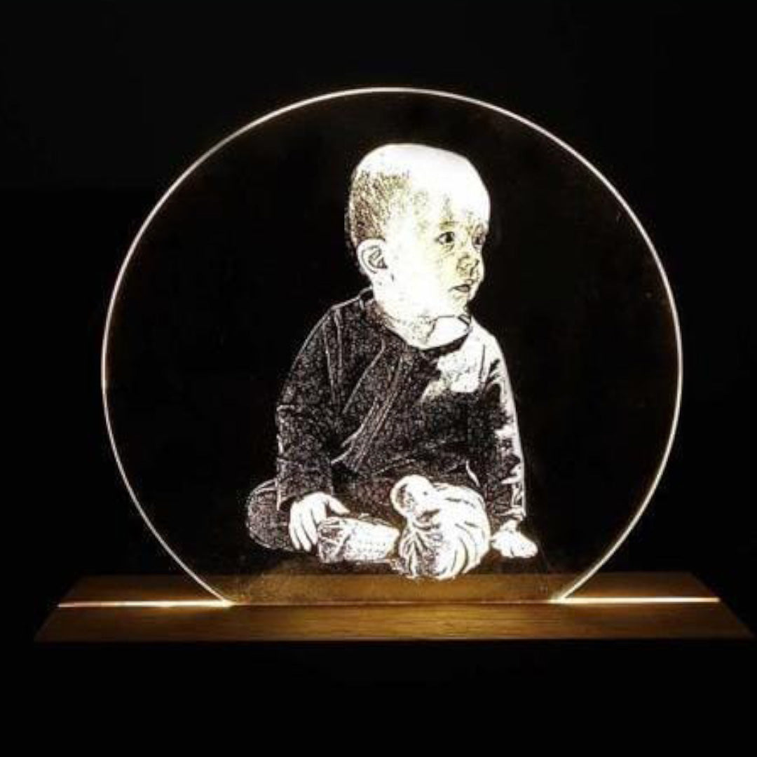 Wooden Photo Lamp