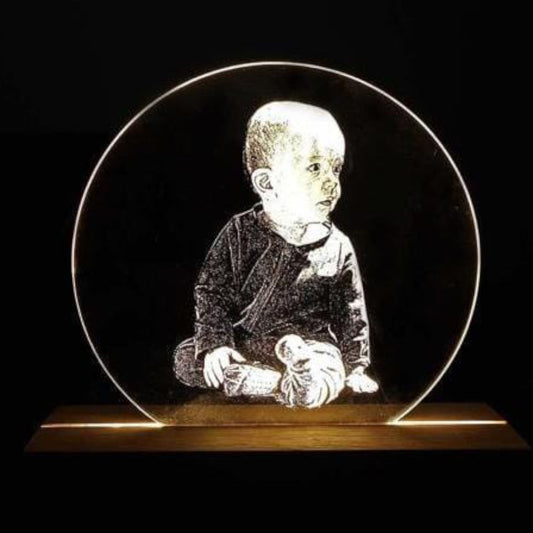 Wooden Photo Lamp