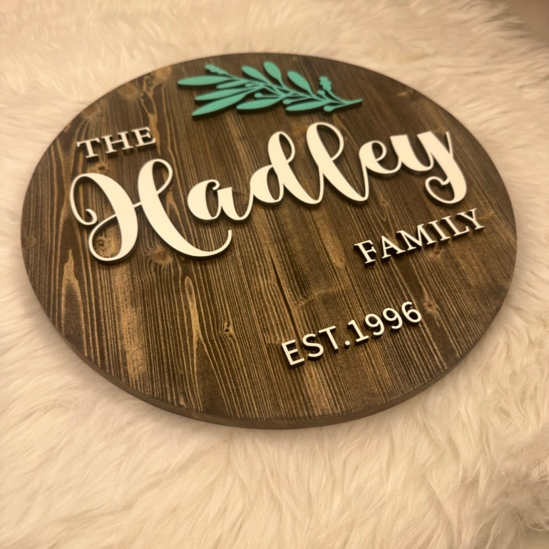 wooden Name Plate