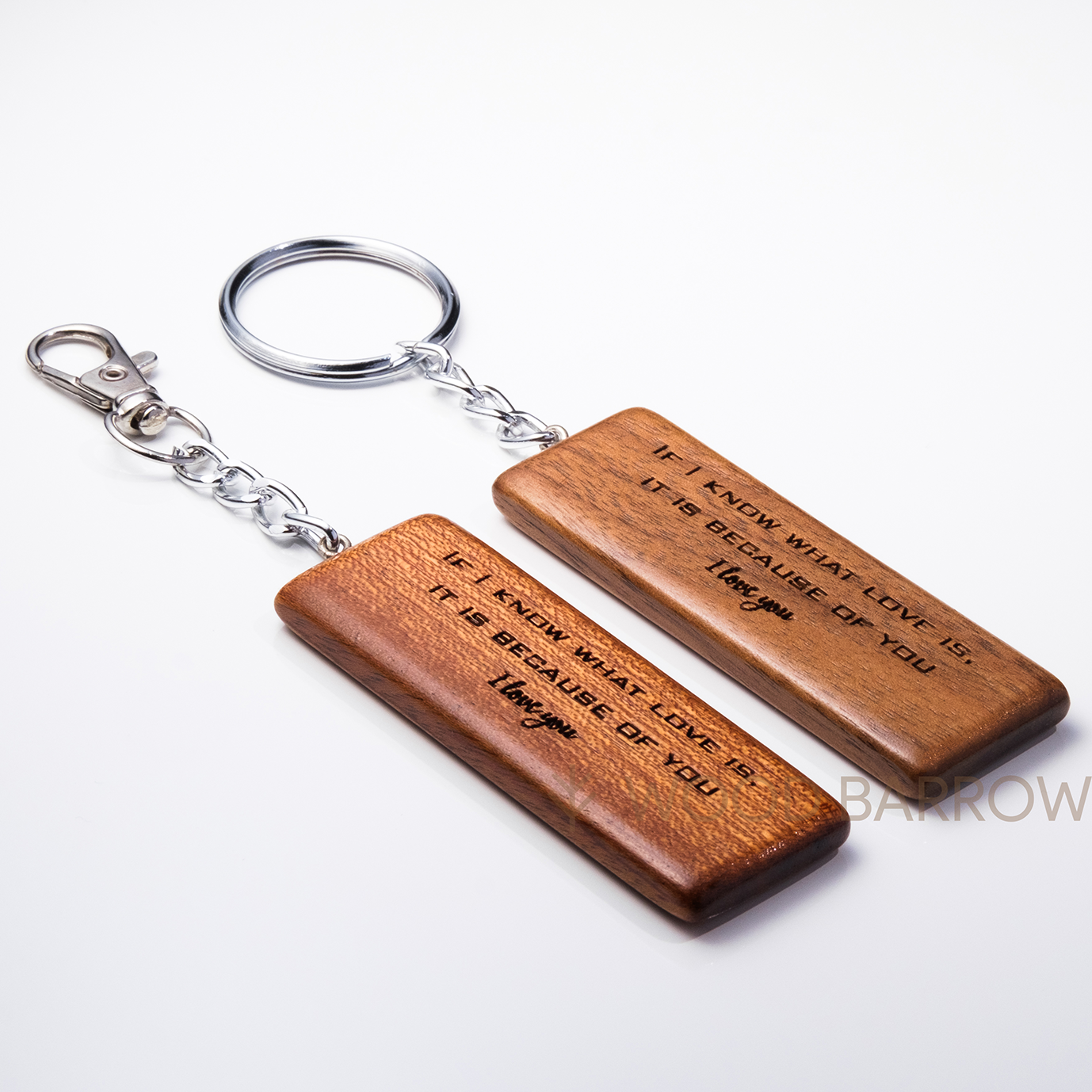 Engraved Wooden Keychain