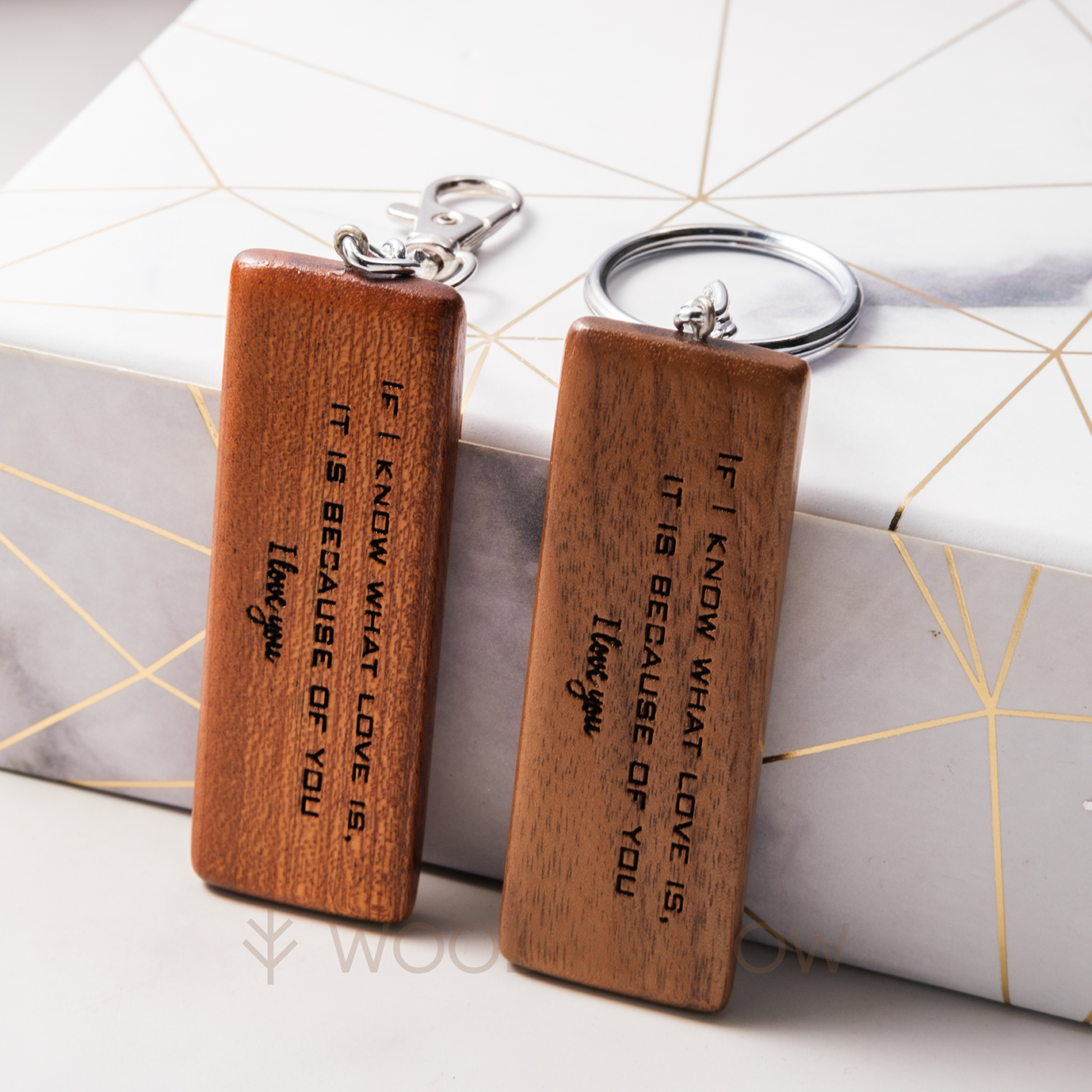 Engraved Wooden Keychain