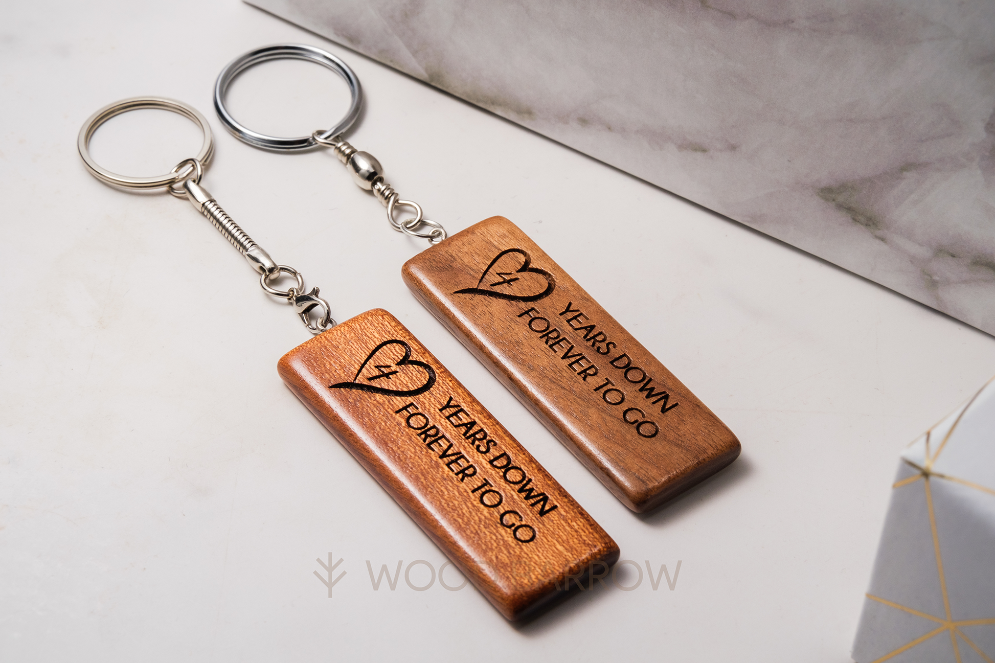 Engraved Wooden Keychain