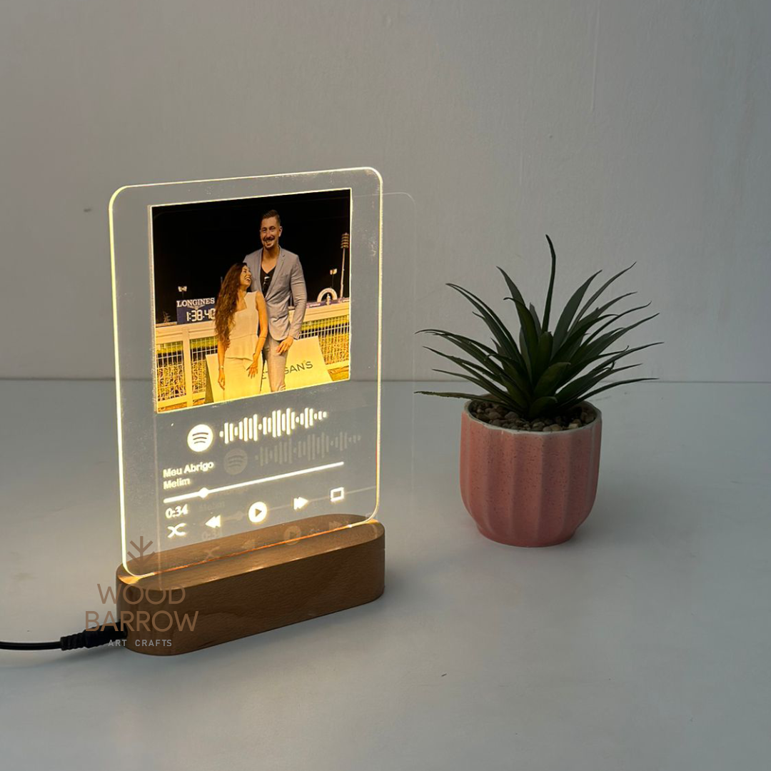 Custom Rap Light Custom Engraved Wooden Acrylic Music Art Night Lamp
