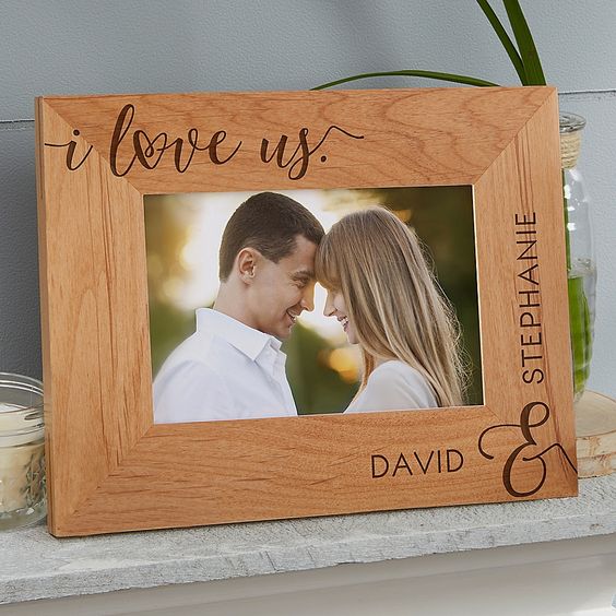 Personalized Wooden Photo Frame with Custom Engraving