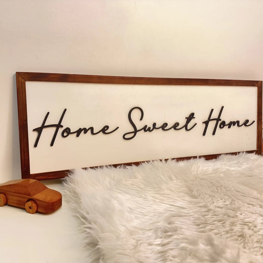 Wooden Home Sign Plate