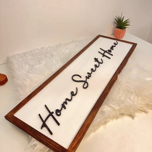 Wooden Home Sign Plate