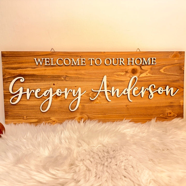 Personalized Wooden Home Sign