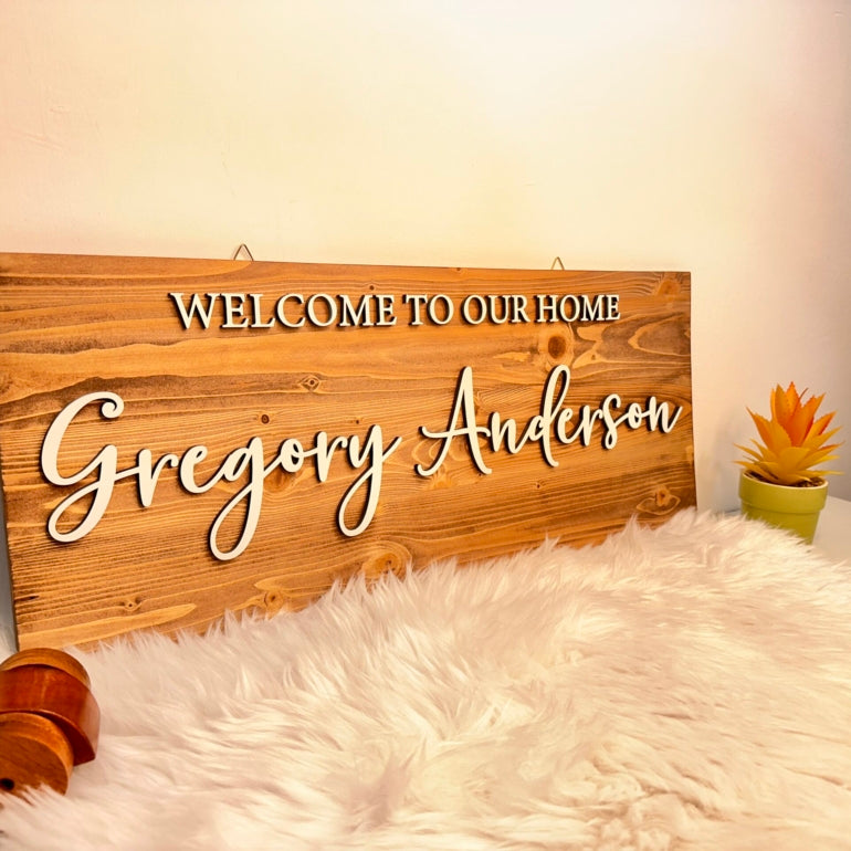 Wooden Home Sign Board