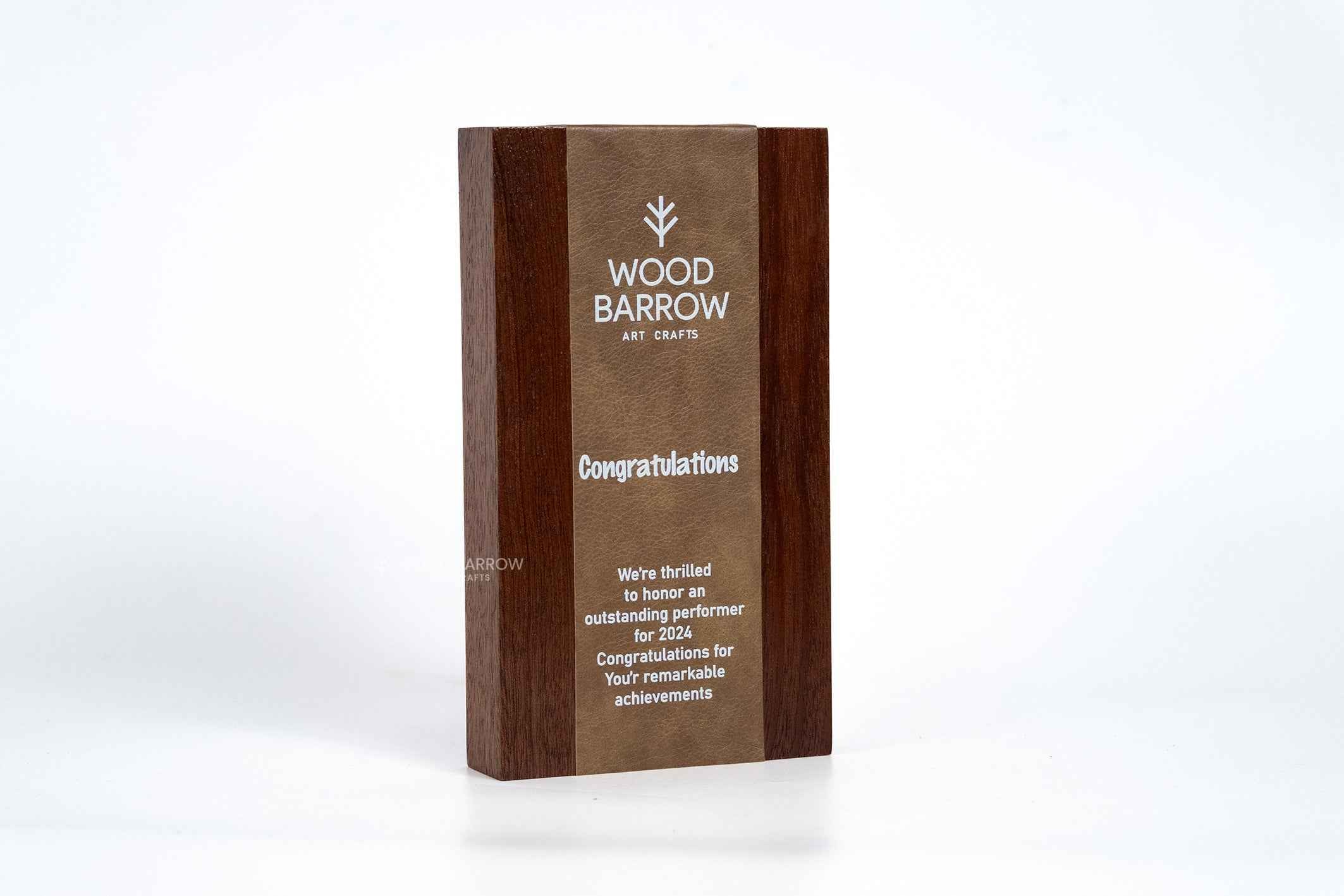 Custom Wooden Momento with Luxurious Leather Covering