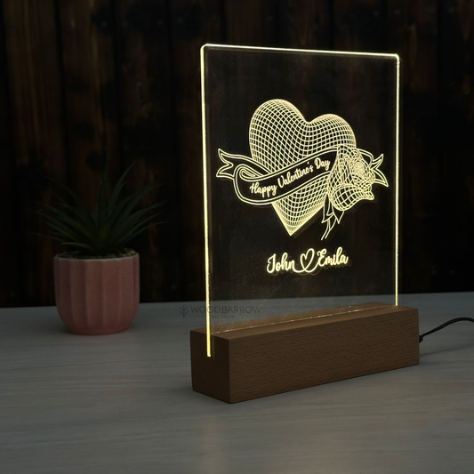 Personalized Heart Night Lamp – Unique Valentine’s Day Gift