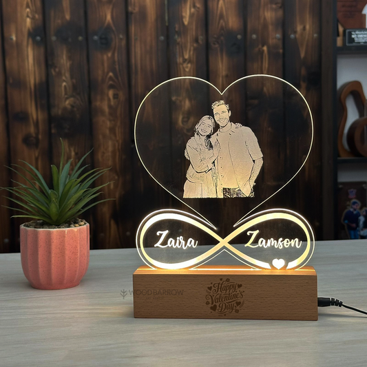 Personalized Couple LED Lamp – Custom Romantic Gift for Lovers